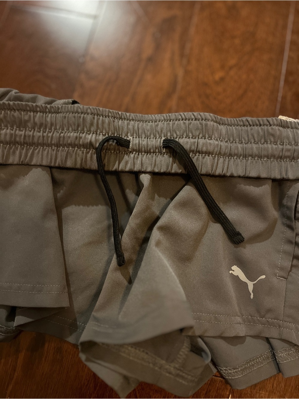 PUMA Women's Steel Gray Athletic Shorts - Picture 4 of 5